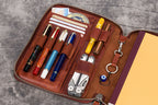 Leather Zippered A5 Leuchtturm1917  Notebook Folio  - Pueblo Cognac