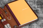 Leather Zippered A5 Leuchtturm1917  Notebook Folio  - Pueblo Cognac