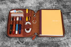 Leather Zippered A5 Leuchtturm1917  Notebook Folio  - Pueblo Cognac