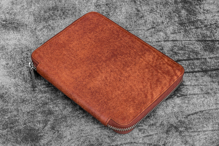 Leather Zippered A5 Leuchtturm1917  Notebook Folio  - Pueblo Cognac