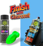 LiME LiNE Automotive Bright 90s Neon Basecoat Aerosols - Fast Drying Spray Paint for Custom Paint & DIY Projects - Must Be Clearcoated