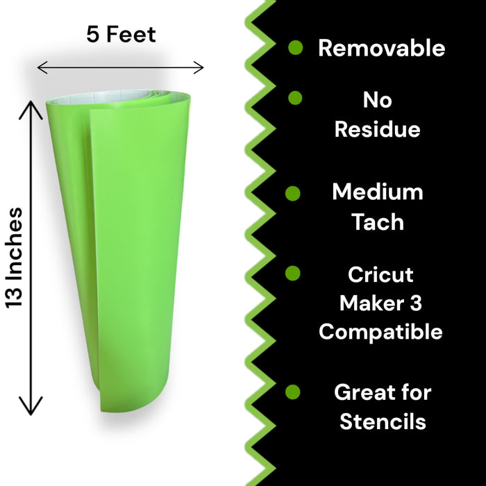 LiME LiNE Combo Removable Vinyl Stencil Masking, Bonus Transfer Tape, No Residue
