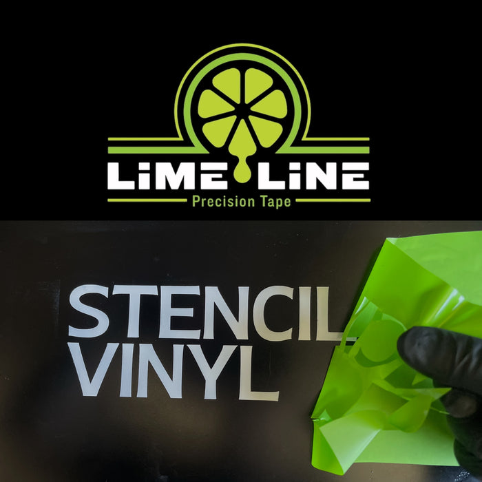LiME LiNE Combo Removable Vinyl Stencil Masking, Bonus Transfer Tape, No Residue