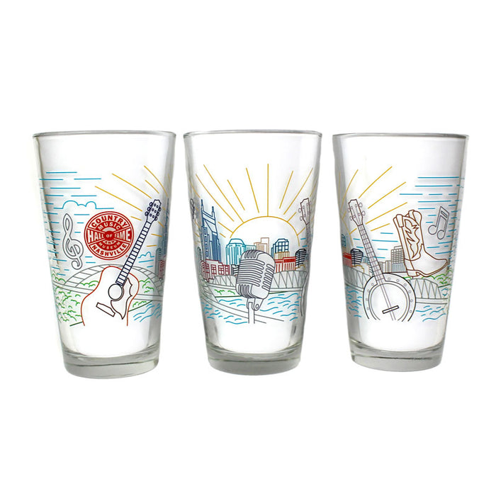 LINE ART PINT GLASS