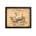 Locomotive Train Engine Patent Print