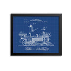 Locomotive Train Engine Patent Print