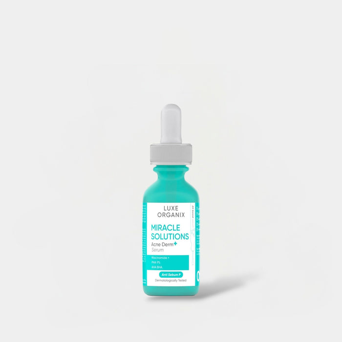 Luxe Organix Miracle Solutions Acne Derm+ Serum 30ml سيروم لوكس أورجانيكس ميراكل سوليوشنز لعلاج حب الشباب والبشرة - Princess Cosmetics Qatar