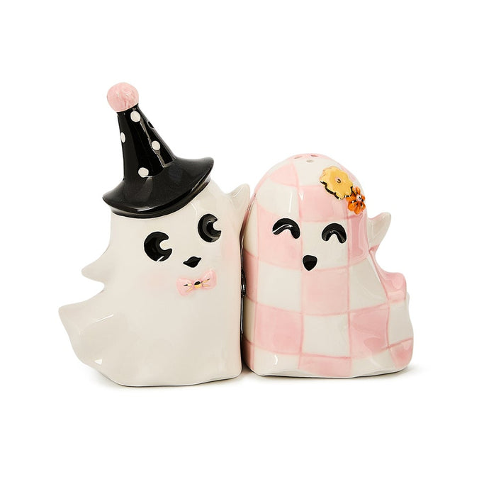 MacKenzie Childs: Hocus Pocus Ghost Salt & Pepper Set - B Social Boutique