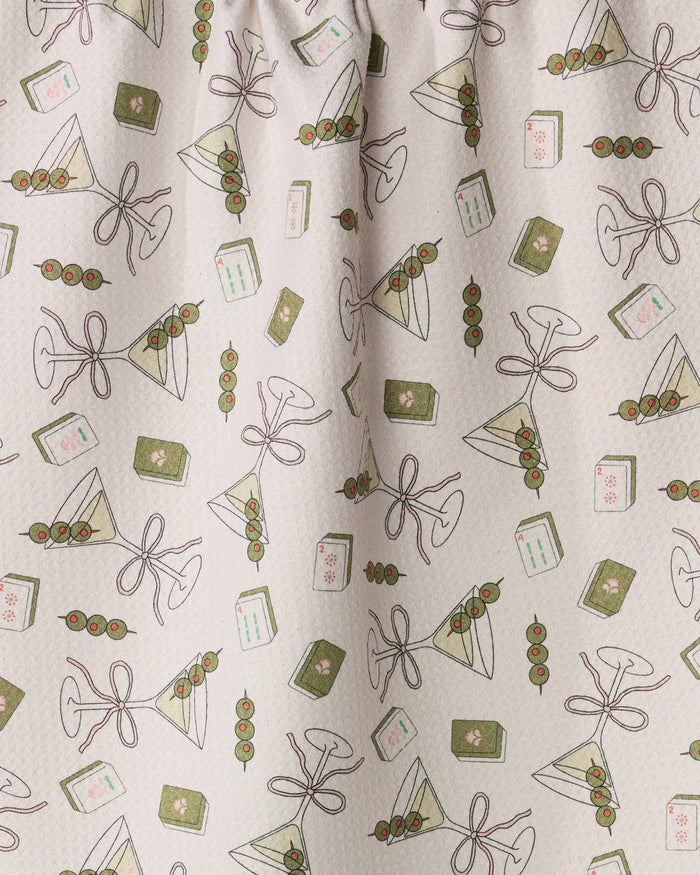 Martini Tiles Tea Towel - Mahjong