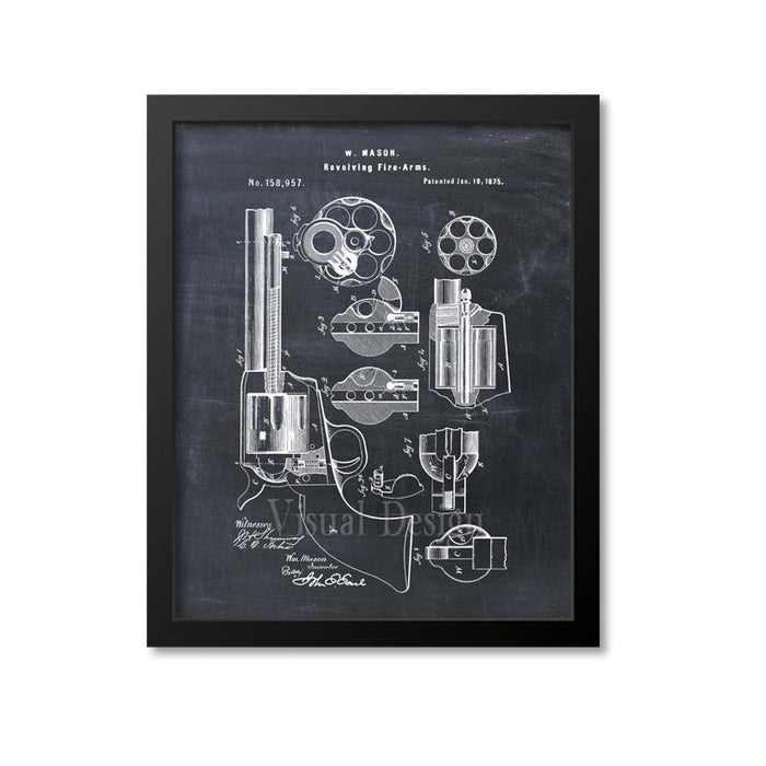 Mason Revolver Patent Print