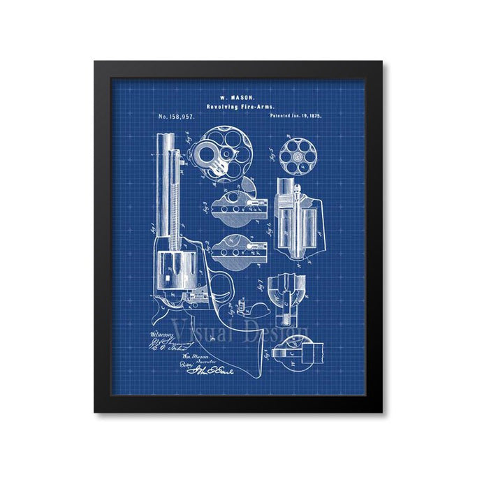 Mason Revolver Patent Print