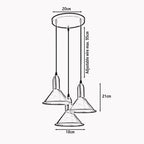 Metal Black 3 Hanging Light Shade~1583