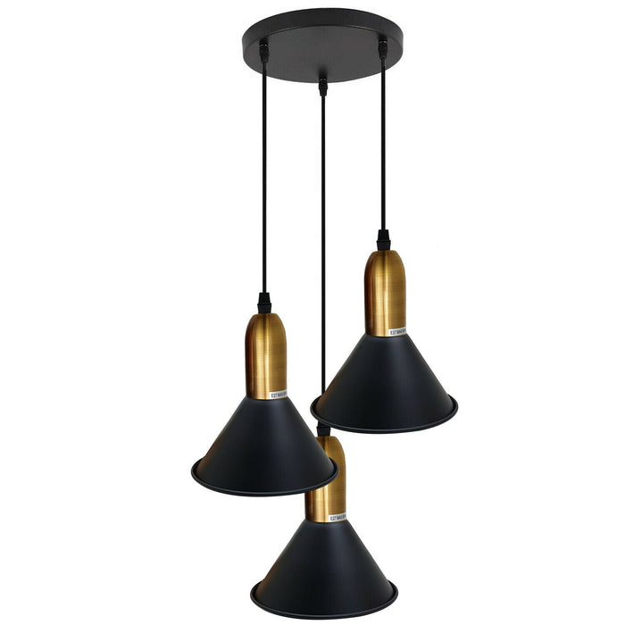 Metal Black 3 Hanging Light Shade~1583