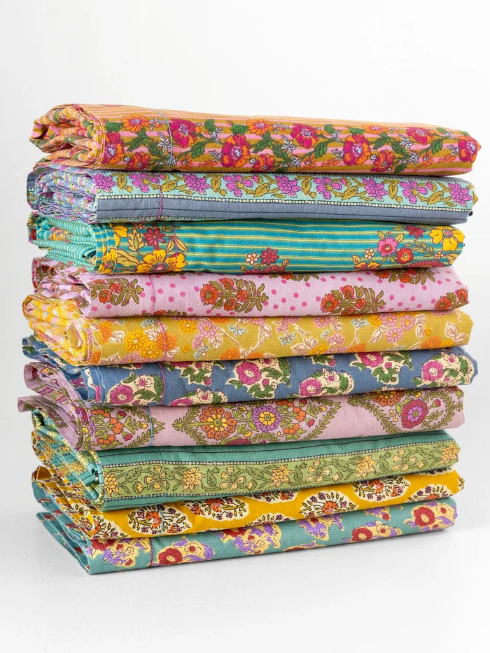 Mix & Match Cotton Fitted Sheet - Denim Fields-view 2