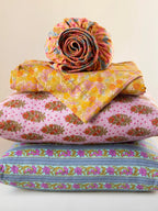 Mix & Match Cotton Flat Sheet - Indigo Vines-view 3