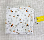 Muslin Cotton Baby Swaddles in 2 layered( 110*110 cms)