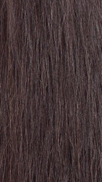 SHAKE N GO Brazilian human hair wig close up showing natural dark brown straight texture and shine