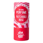 11g Viva La Body Natural Perfume Patchouli Rose cardboard tube. Biodegradable & compostable packaging.