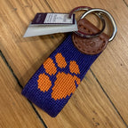 Clemson Purple w Orange Paw Print