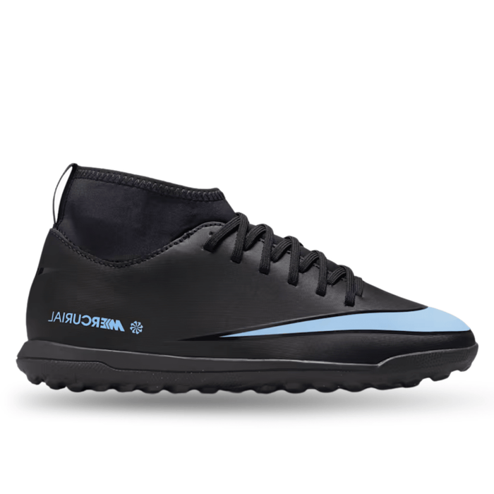 Nike Youth Jr. Superfly 10 Club Turf Soccer Shoes (Black/Black) | SoccerWearhouse