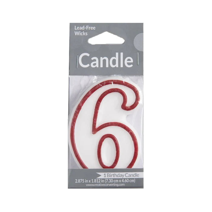 Wholesale Numeral Candles 6- Celebrate with style available at Mexmax INC.