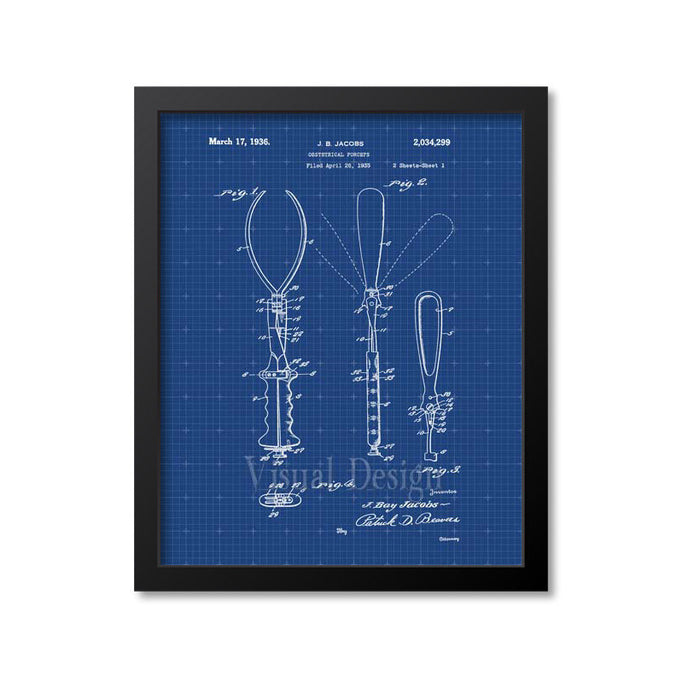 Obstetrical Forceps Patent Print