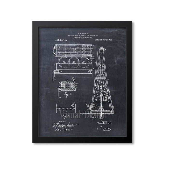 Oil Drilling Rig Patent Print