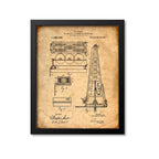 Oil Drilling Rig Patent Print