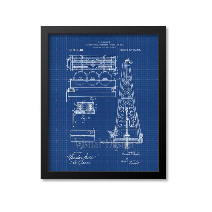 Oil Drilling Rig Patent Print