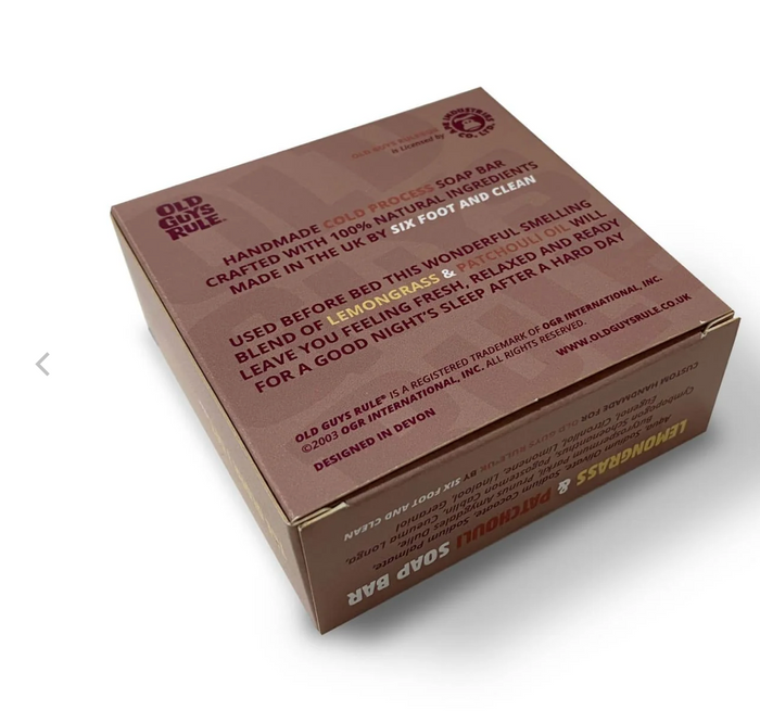 OLD GUYS RULE -'LEMONGRASS & PATCHOULI' SOAP BAR
