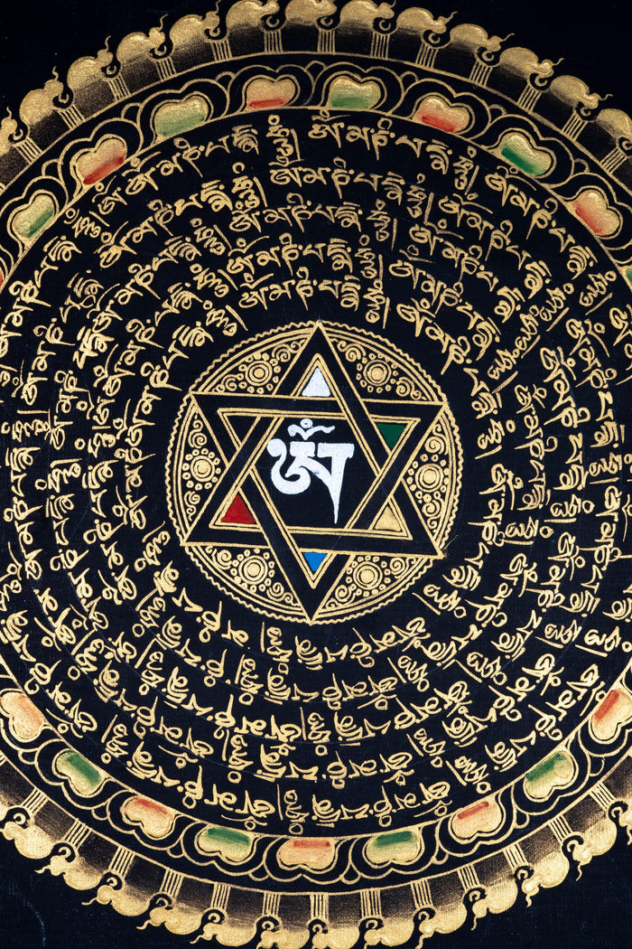OM Mandala with 8 auspicious Symbol -" The Star" - Himalayas Shop