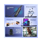 Oraimo Necklace Lite OEB-311 Neckband | IPX4 Water Resistance | Bluetooth v5.3 | 30 hrs Playtime | Noise Cancallation in Calls | Call Vibration Alert | Dual Device Connection