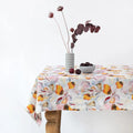 Orange Flow Linen Tablecloth - Linen Tales