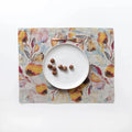 Orange Flow on Natural Linen Placemat - Linen Tales
