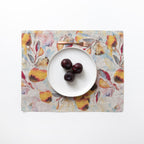 Orange Flow on Natural Linen Placemat - Linen Tales