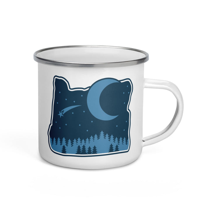 Oregon Elements Dark Sky, Enamel Mug, 12oz