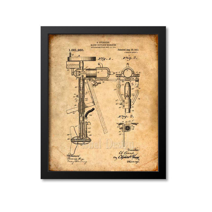 Outboard Motor Patent Print