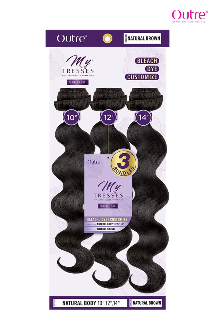 OUTRE MY TRESSES PURPLE LABEL 100% UNPROCESSED NATURAL BODY 3PCS - BSW BEAUTY CANADA