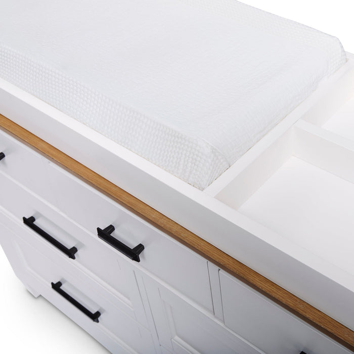 Parker House Changing Stations Linen / Warm Oak Parker House Artisan Changing Tray