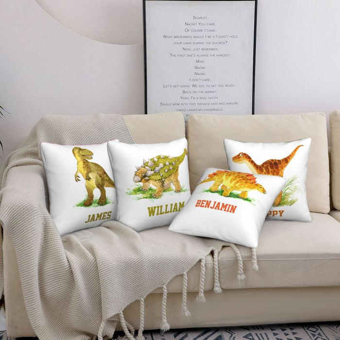 Personalize Name Dinosaur Pillow I01