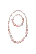 Pinky Pearl Necklace & Bracelet Set