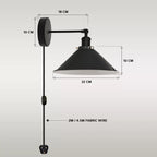 Plug In Wall Fitting 4M Table Bedside Lamps ~5802
