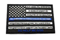Police Thin Blue Line American Flag Leo Oath Patch PVC
