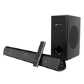 Portronics Pure Sound 106 | 120W Bluetooth Soundbar with Wired Subwoofer for Deep Bass, 2.1 Channel Home Theatre, HD Sound,3 EQ Modes, BT 5.3V,HDMI, AUX in, USB Port, Sleek Remote Control