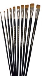 Professional Artists Oil Bright Pure Red Sable Oil Brush Long Handle