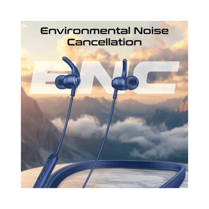 PROMATE LEAP 200H Neckband | Environmental Noise Cancellation (ENC) | IPX5 Water Resistance | Dual Device Pairing | Low latency Gaming Mode