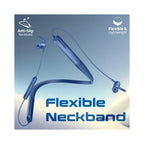 PROMATE LEAP 200H Neckband | Environmental Noise Cancellation (ENC) | IPX5 Water Resistance | Dual Device Pairing | Low latency Gaming Mode