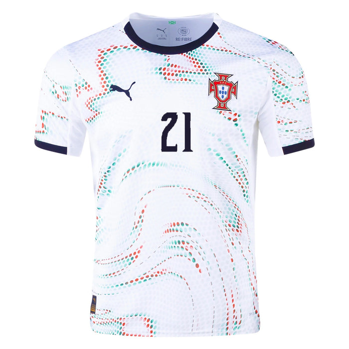 Puma Diogo Jota Portugal Away Jersey 25/26 (Puma White/Puma Black) | SoccerWearhouse