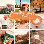 Pumpkin Spice Presets Mobile Lightroom Preset for Autumn - 4 Presets