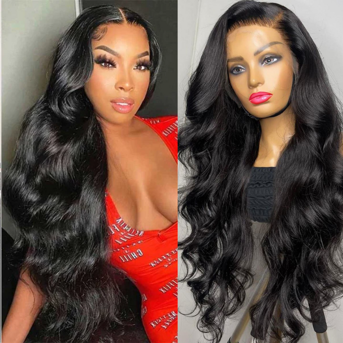 13x6 lace frontal human hair wigs with bleach knots